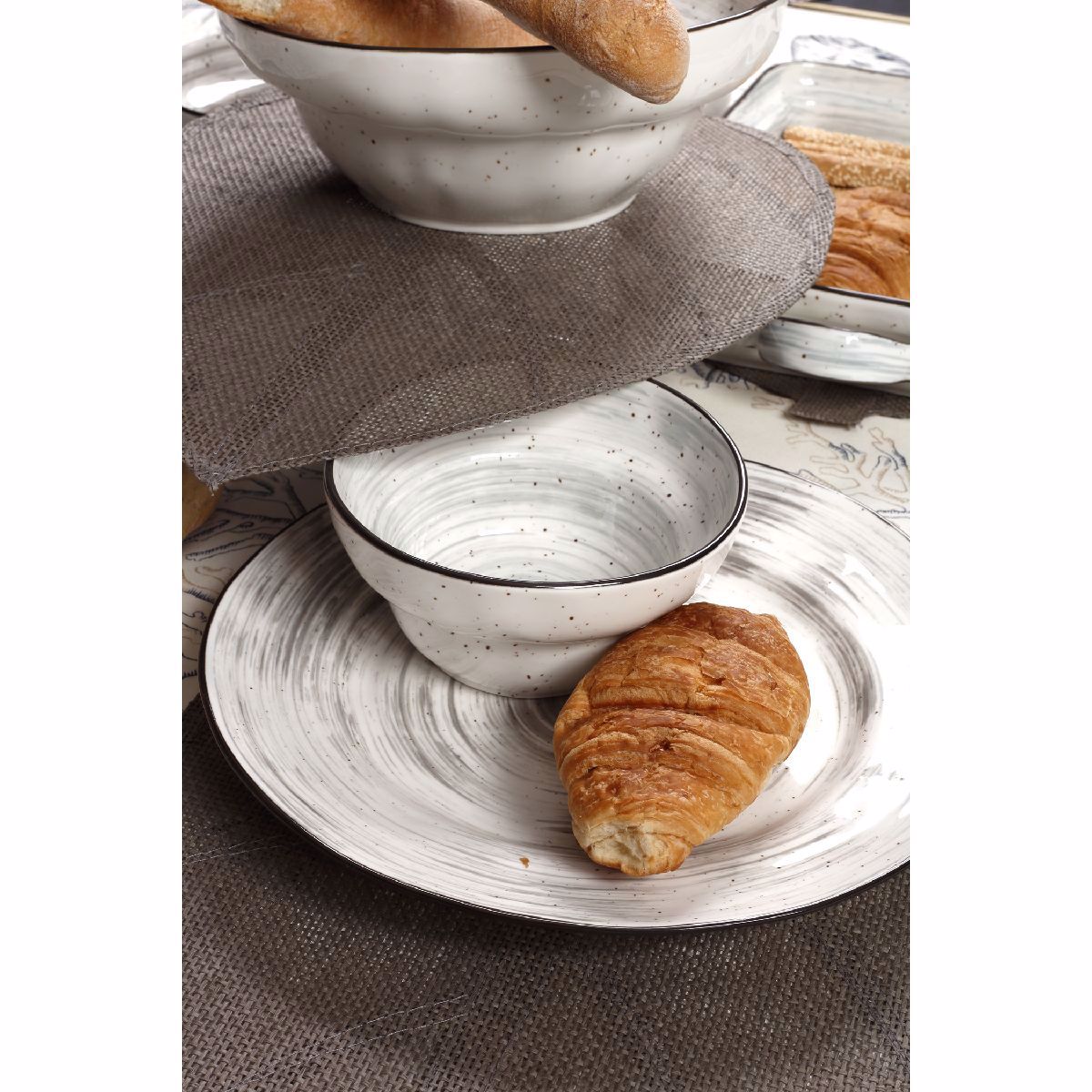 HFA Piatela Stronguli Porselanis (New Bone China) Country Grey F30cm 5434103